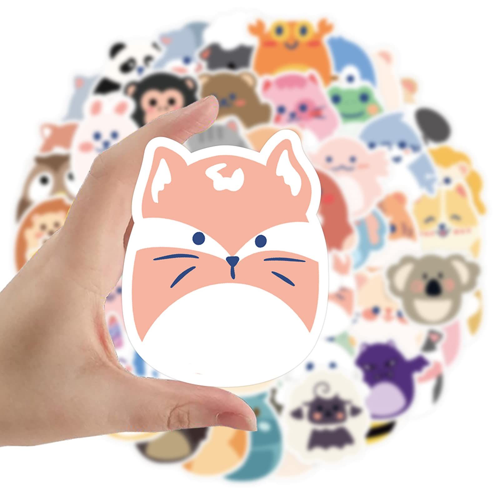 60Pcs Cartoon Animals Stickers for Kids Water Bottle Laptop Bicycle Luggage Guitar DIY Art Decal Patches Skateboard Waterproof โ image 2