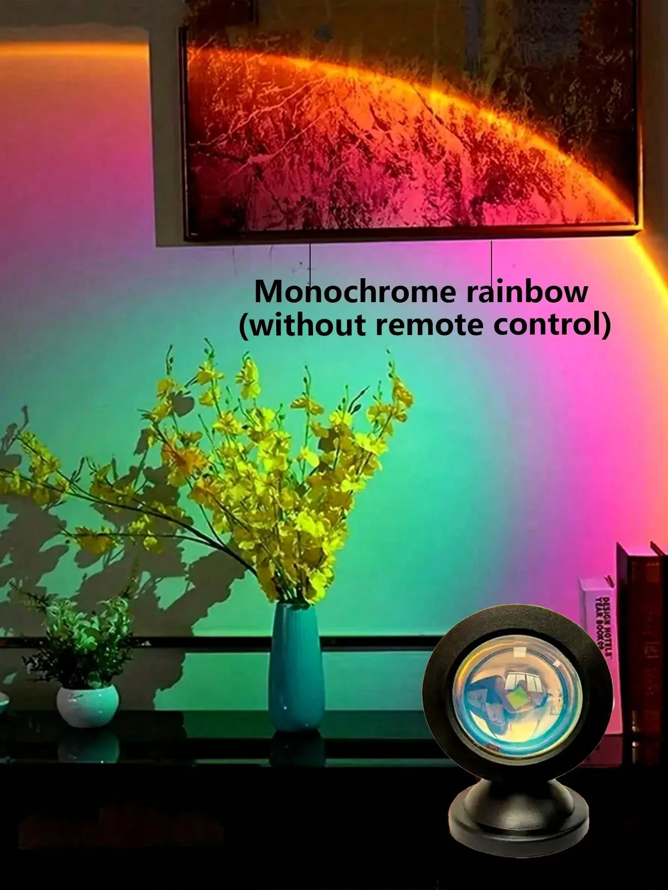 1PC Sunset Desk Lamp – 16 Color Sunset Projection Lamp with Remote, Romantic Rainbow Night Light, Gift for Mom&Girlfriend, Bedroom Decor(Pink) — image 5