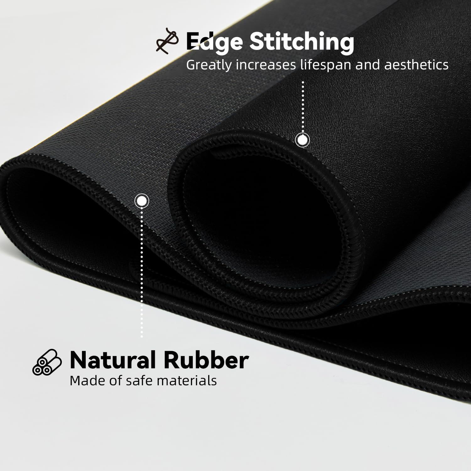 Large Gaming Mouse Pad with Non-Slip Rubber Base,Stitched Edge,Desk mat for Laptop,Computer & PC, Wristing Pad for Gamer — image 3