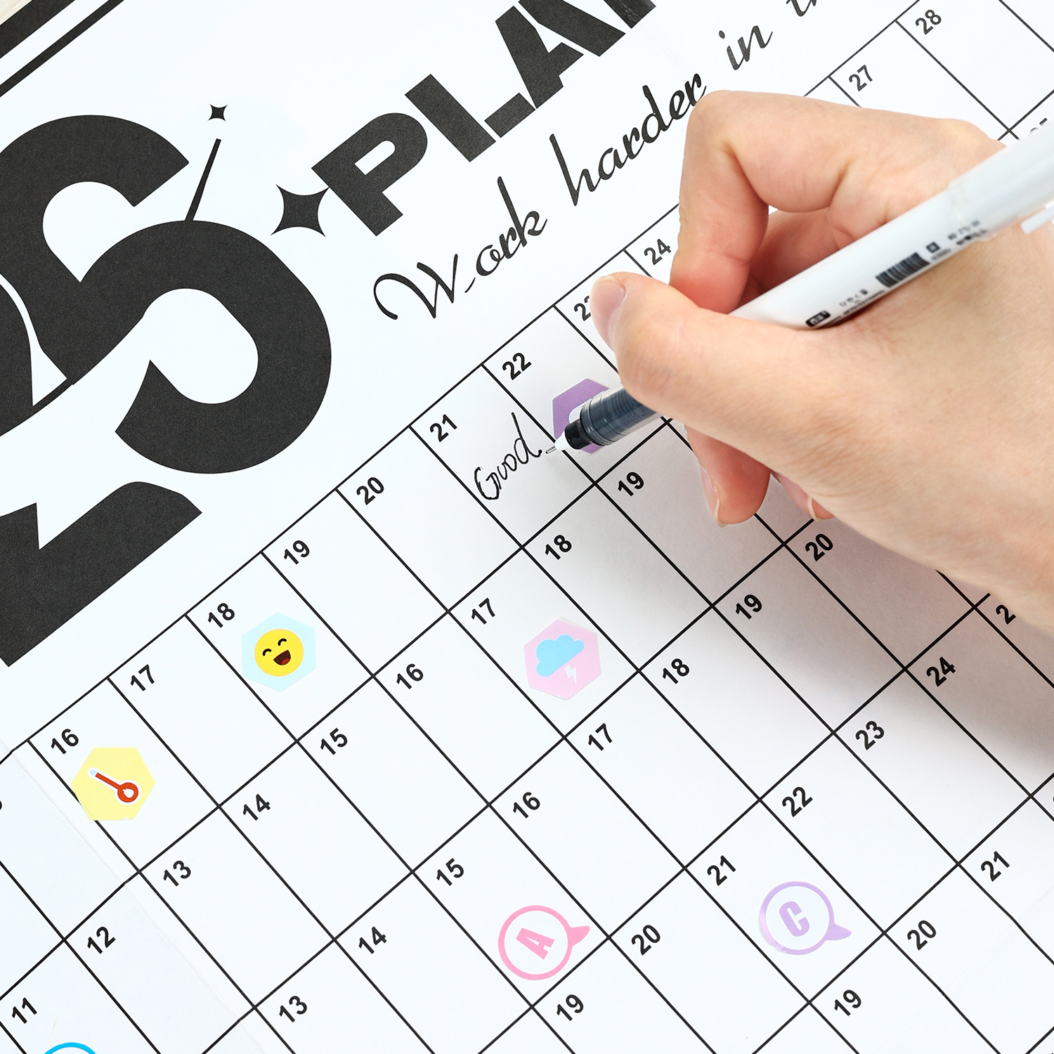 2026 Wall Planner Calendar with Stickers and Double-Sided Tape – 742 × 525 mm for Home, Office or Study in Australia — image 3