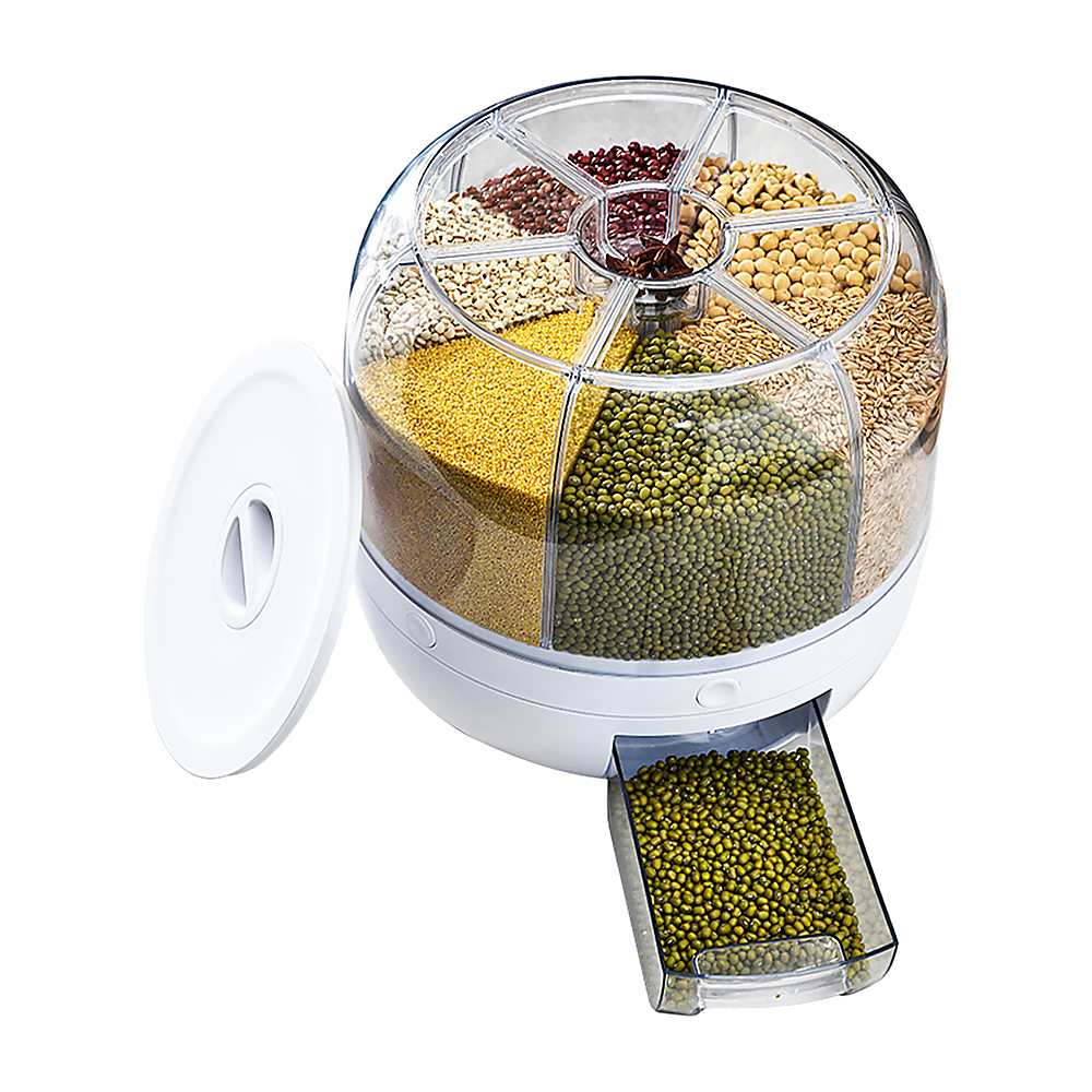 Rice Storage Cereal Dispenser Grain Container Rotating Dry Food Box — image 6