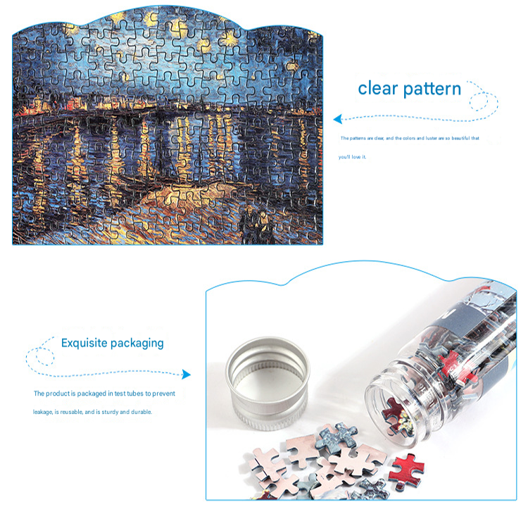 2 PCS 150-Piece Mini Puzzle in Reusable Tube – Compact Jigsaw for Home or Travel, Frame Not Included(137-Aegean Sea) — image 4