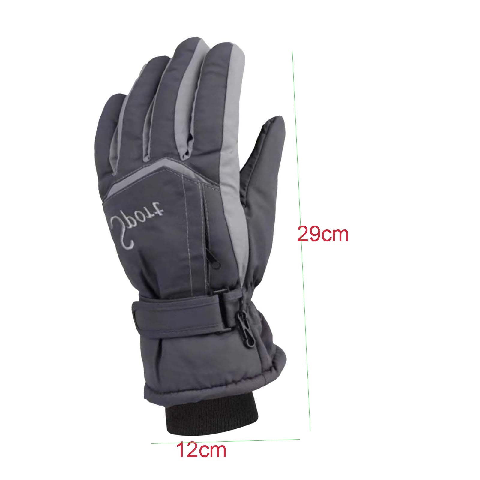 Ski Gloves Waterproof Gloves Winter Outdoor Men And Women Snow Skating Snowboarding Windproof Warm Ski Gloves Snow Gloves Winter Gloves W-Blue One Size Y-Gray โ image 2