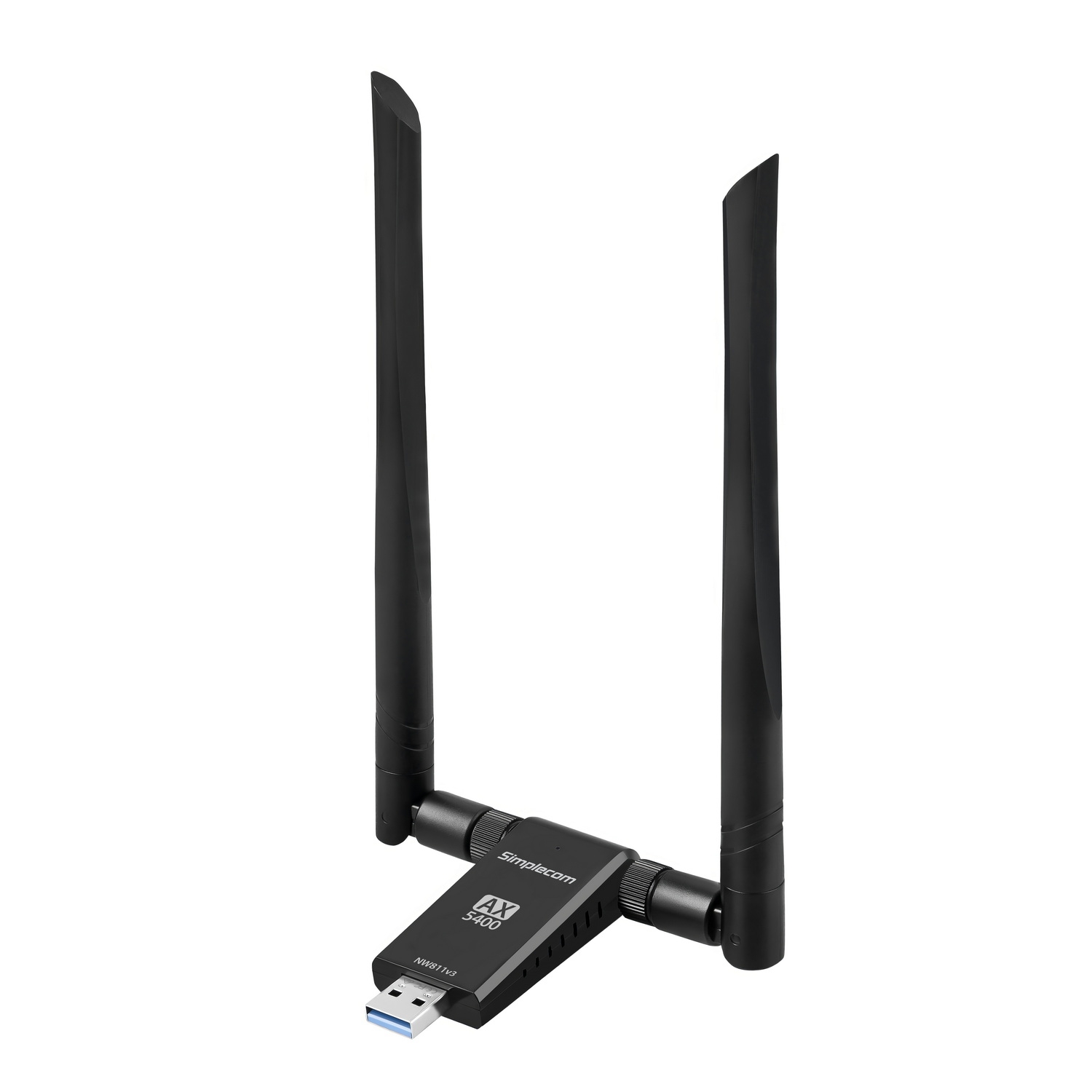 Simplecom NW811v3 AX5400 Tri-Band WiFi 6E USB Adapter with 2x 5dBi High Gain Antennas — image 4