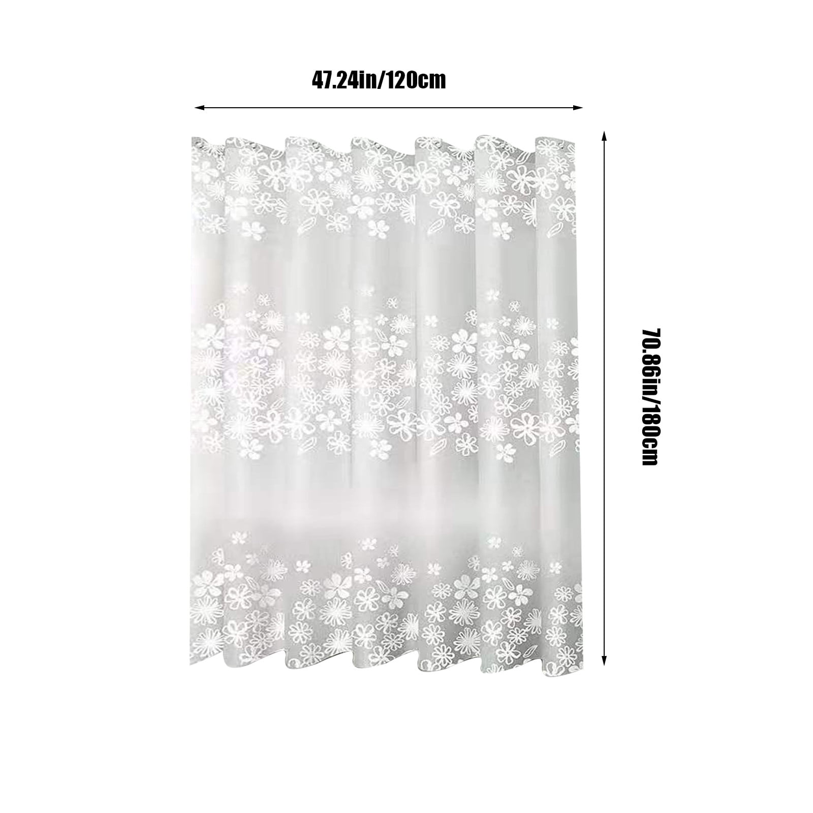 Shower Curtain, 31.5×71 Inch Shower Curtain Liner, Waterproof Plastic Shower Liner, Cute Lightweight Shower Curtain for Bathroom 47.2×71 in I — image 3