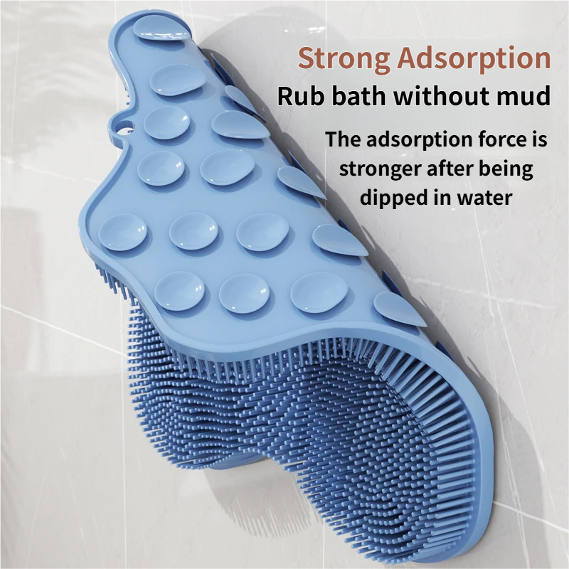 Pink 3D Butterfly Silicone Bath Massage Mat with Suction Cup & Dual-Zone Massage Bristles - Exfoliating Back Scrubber & Foot Deep Cleaner โ image 3