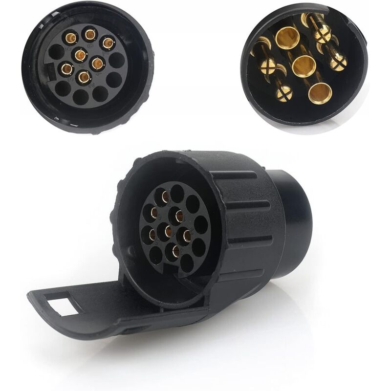 7/13 7 To 13 Pin Trailer Plug Adapter 7 Pole To 13 Pin Towbar Connector For Car Trailer, Tractor, Caravan, Bike Carrier — image 3