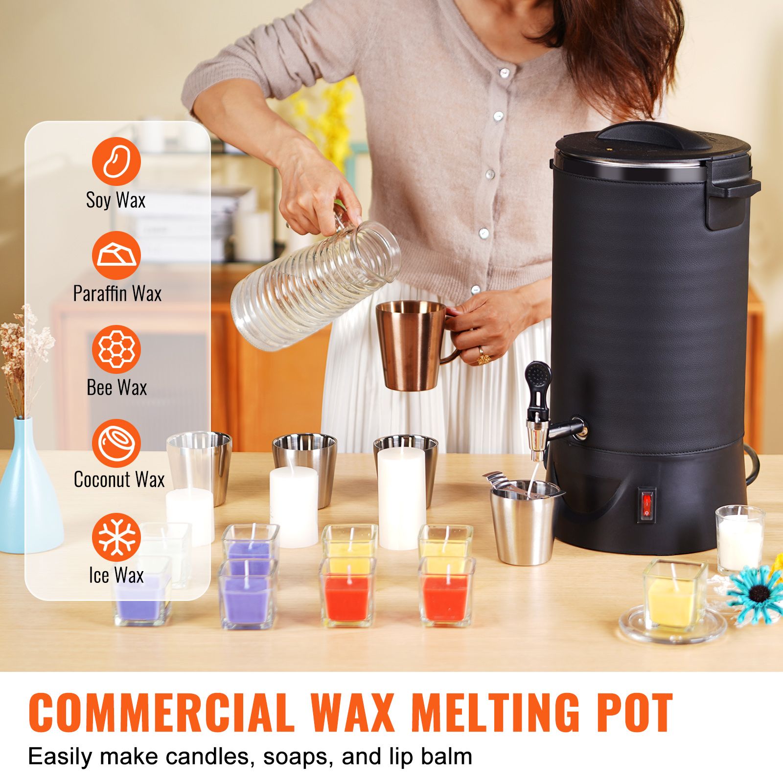 Wax Melter for Candle Making 10Liter Electric Pot Commercial or Home Use — image 2