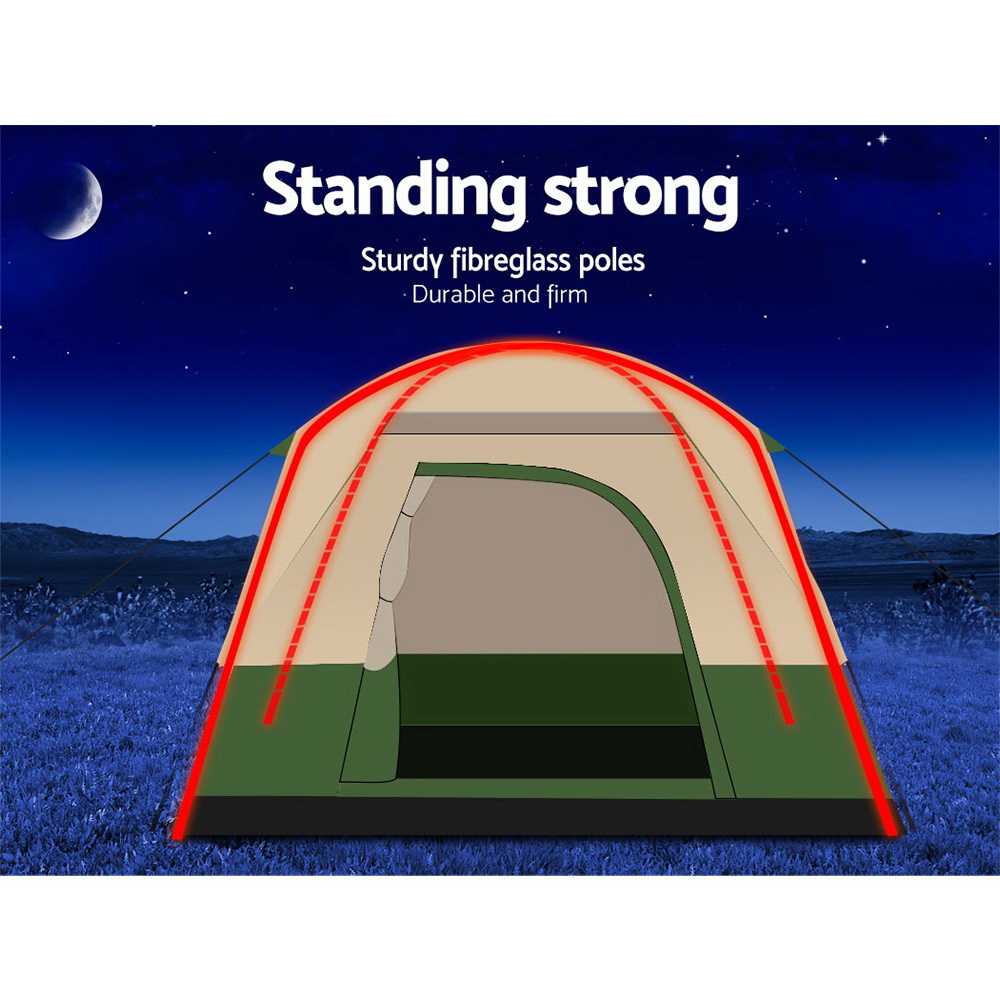 Weisshorn Family Camping Tent 4 Person Hiking Beach Tents Green โ image 5