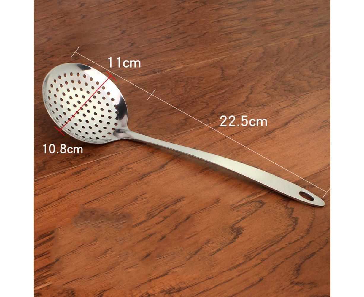 Kitchen Soup Food Thicken Stainless Steel Ladle Spoon Colander Strainer Filter โ image 6