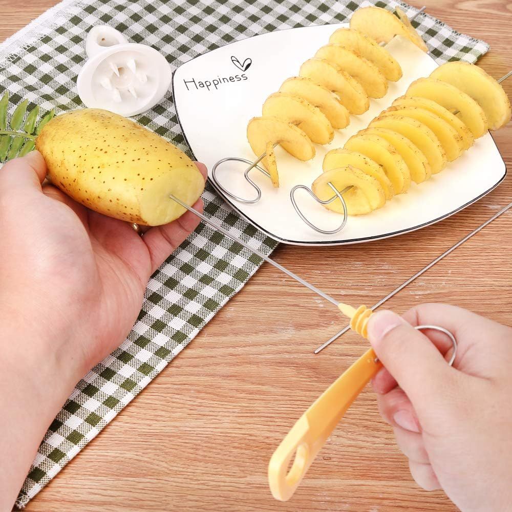 Potato Spiral Cutter Kitchen Stainless Steel Slicer Machine Fruit Tornado Chips Peeler Potato slicer โ image 5
