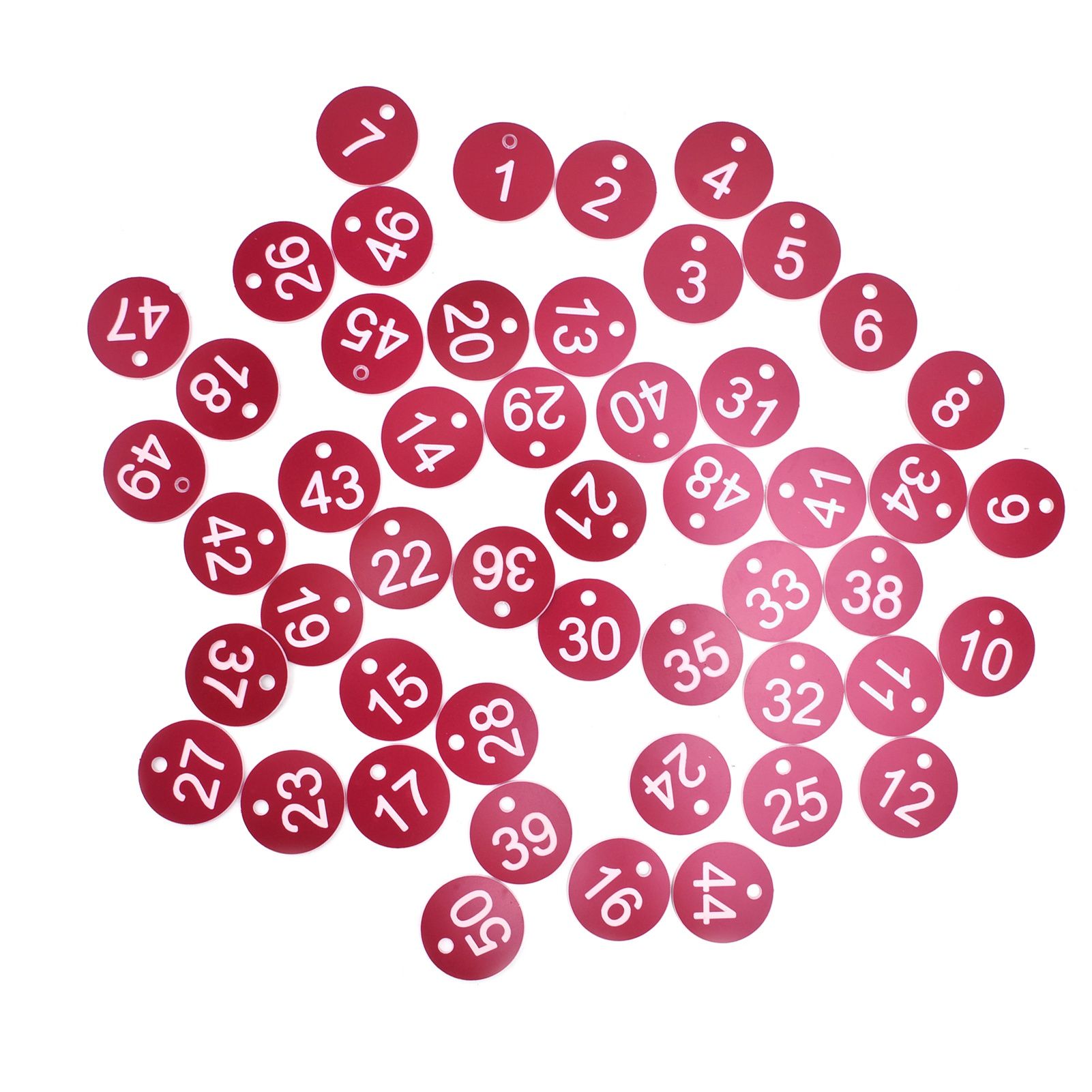 50PCS Numbered Label Numbered Tag for Farm Livestock Beekeeping Husbandry Breeding Supplies1-50 Red — image 4
