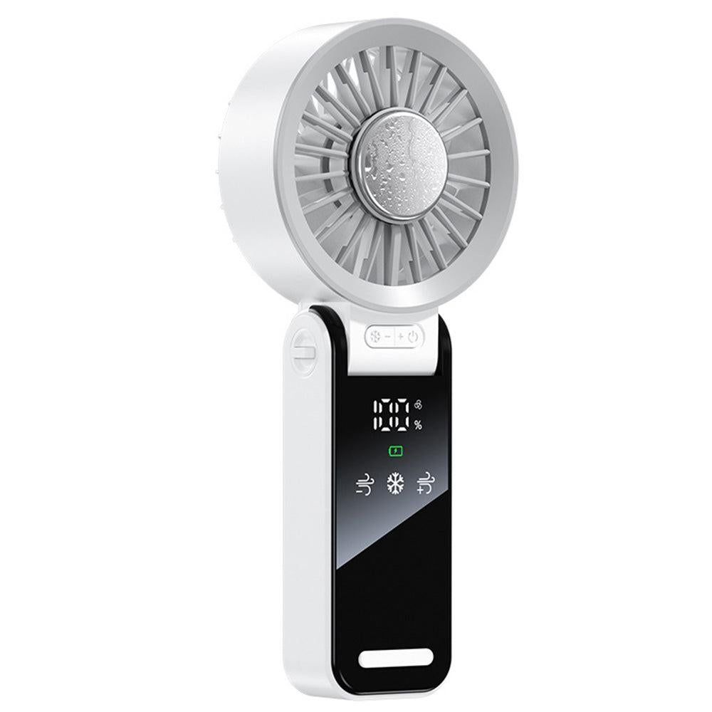Handheld Foldable High-Speed Fan - Portable for Travel Outdoor Home and Office Off White