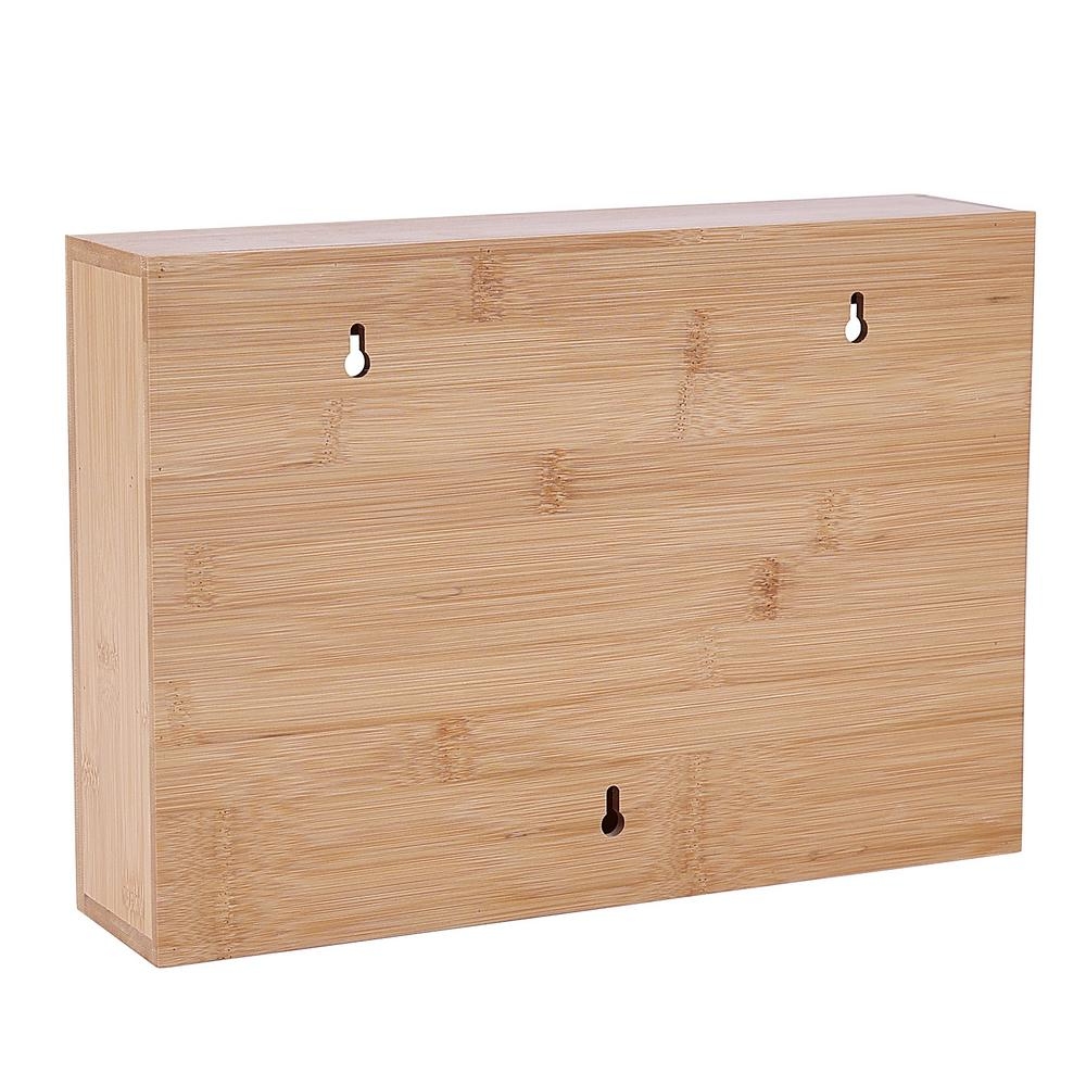 3 Grids Bamboo Food Wrap Dispenser Cutter Foil Cling Film Storage Holder Box Kitchen โ image 4