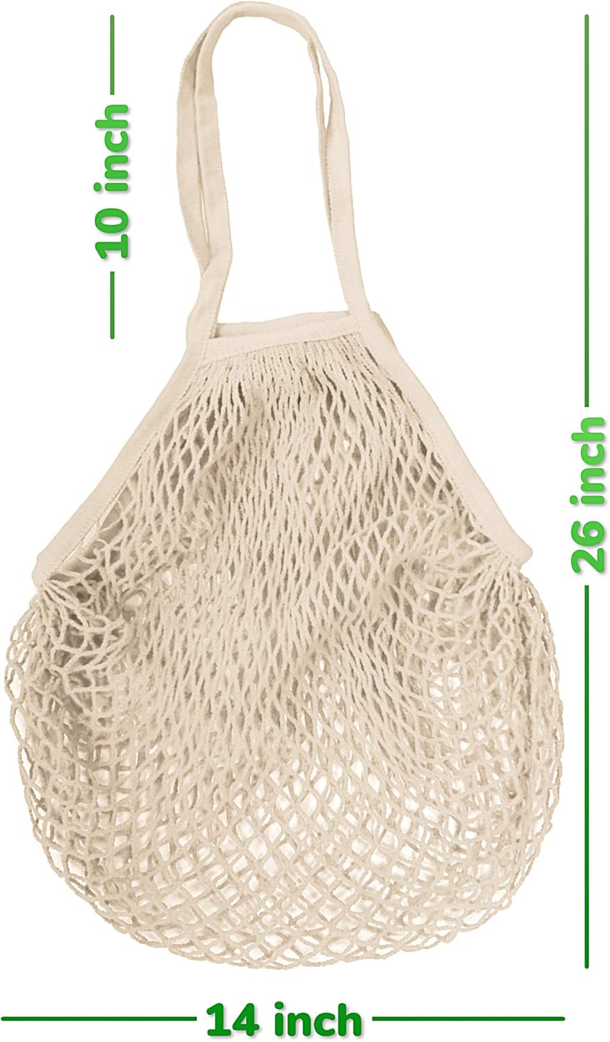 Cotton String Shopping Bags Reusable Washable Grocery Mesh Organizer Net — image 2