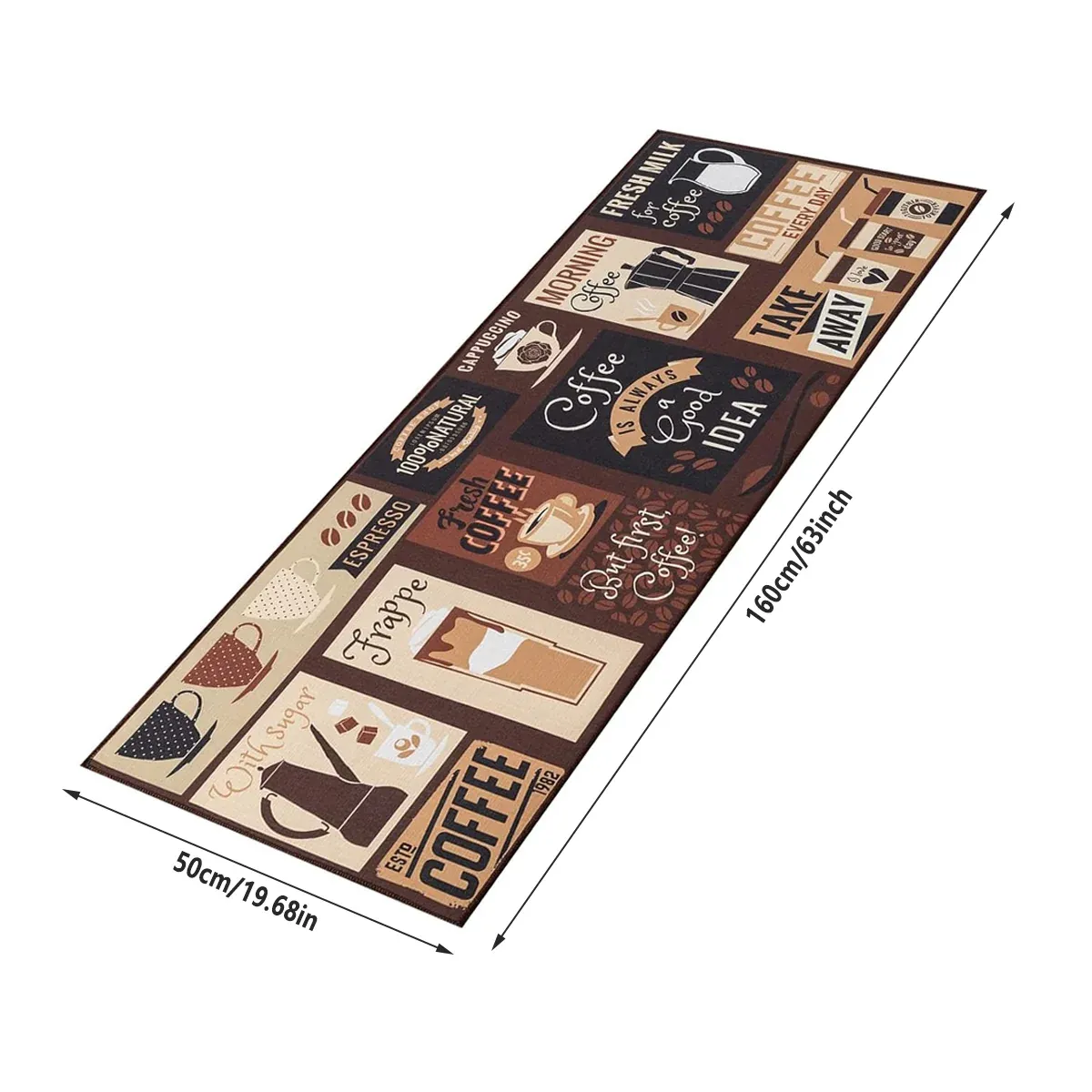 Printed Non Slip Door Floor Rug Mat Kitchen Bathroom Carpet Mat Water Absorbent — image 3