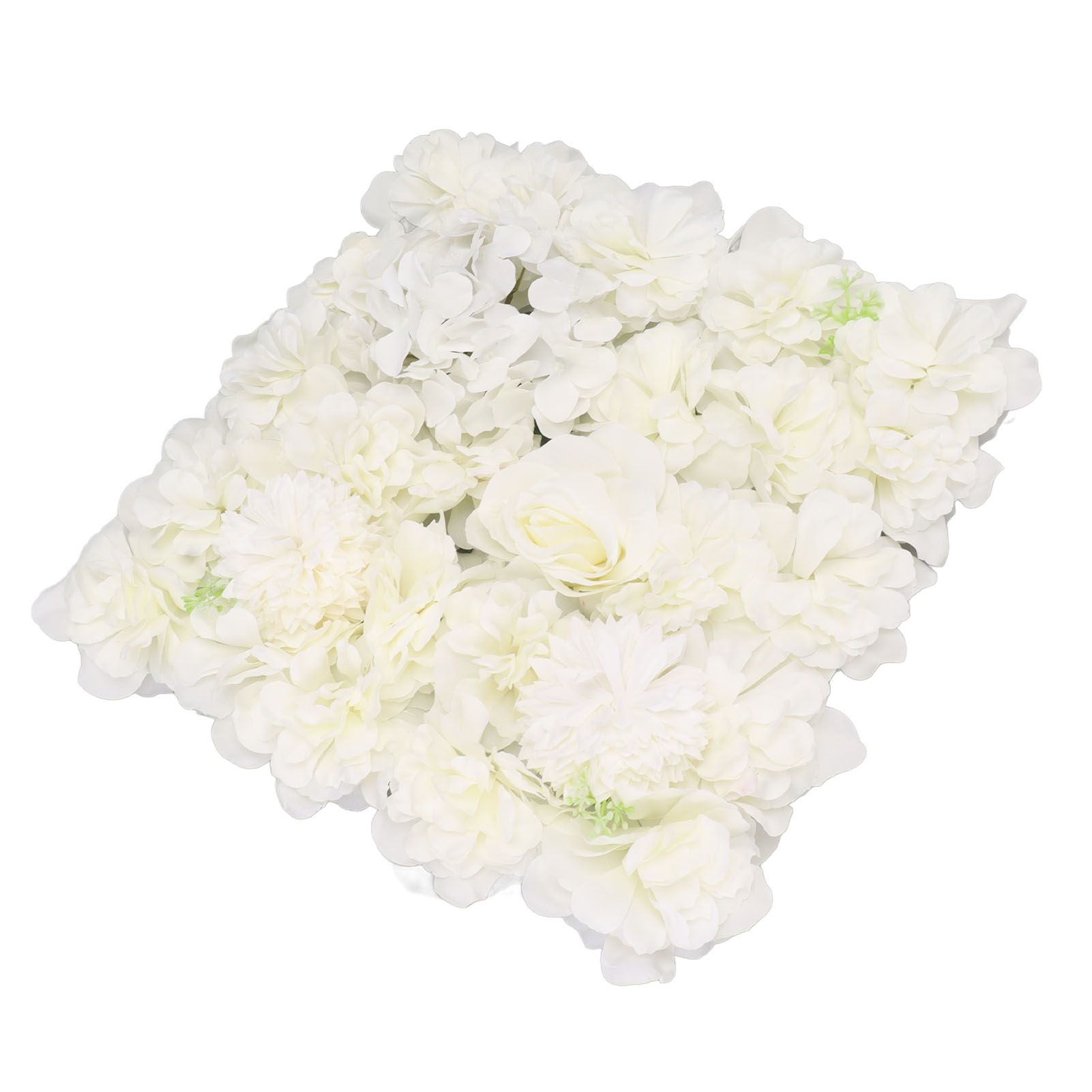 Artificial Flower Wall Panels Simulation Silk Rose Flower Wall Decor for Wedding Party Stage Background Backdrop 15x15in White โ image 3