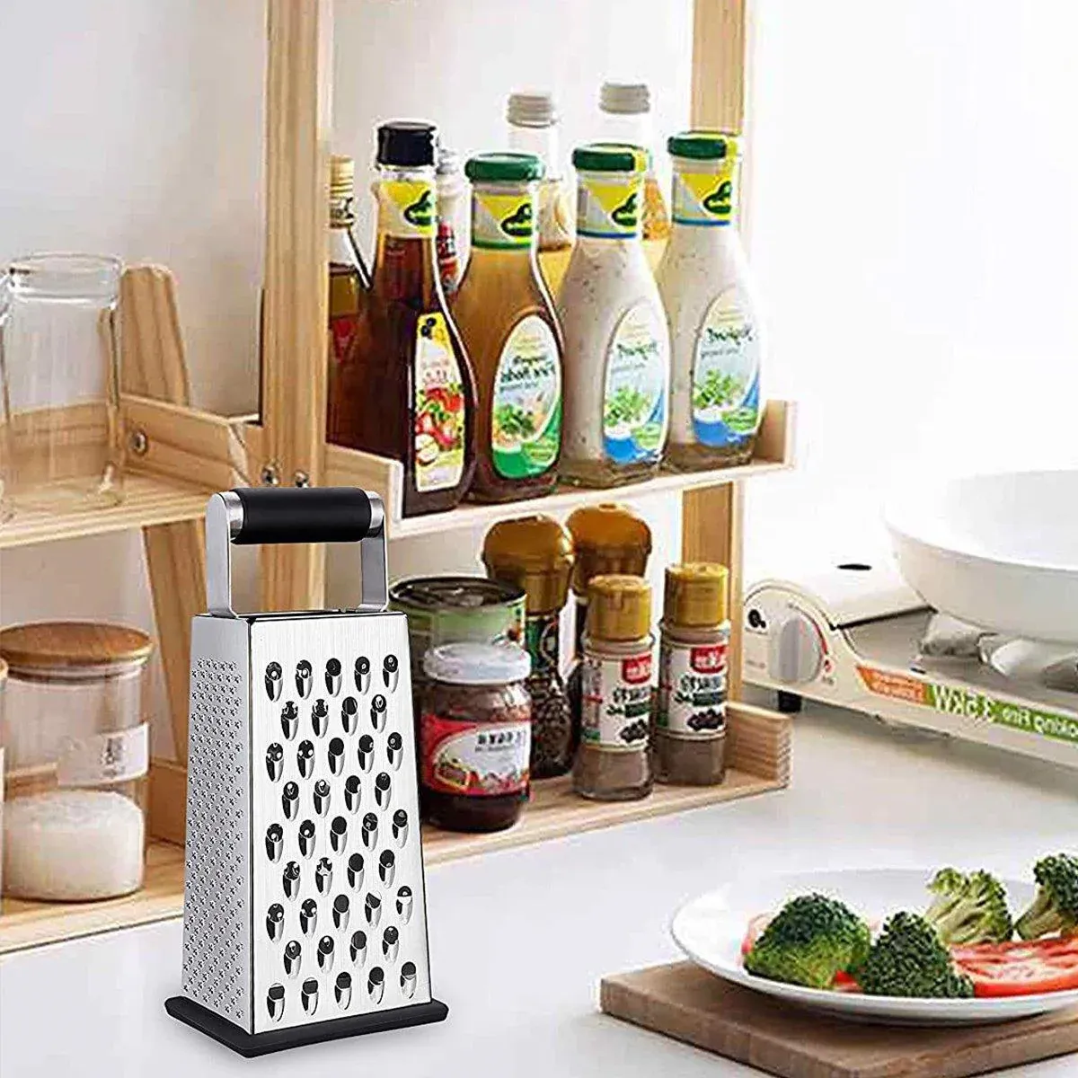 Stainless Steel 4 Sided Kitchen Shredder Multi Purpose Grater Peeler Tool — image 5