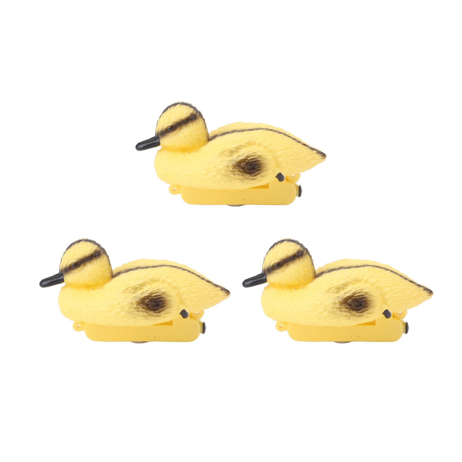 3Pcs Floating Yellow Duckling Realistic Plastic Duck Fish Pond Ornament for Garden Swimming Pool Fishing Pond Water Decoration A Style 11.5x6.5cm โ image 2