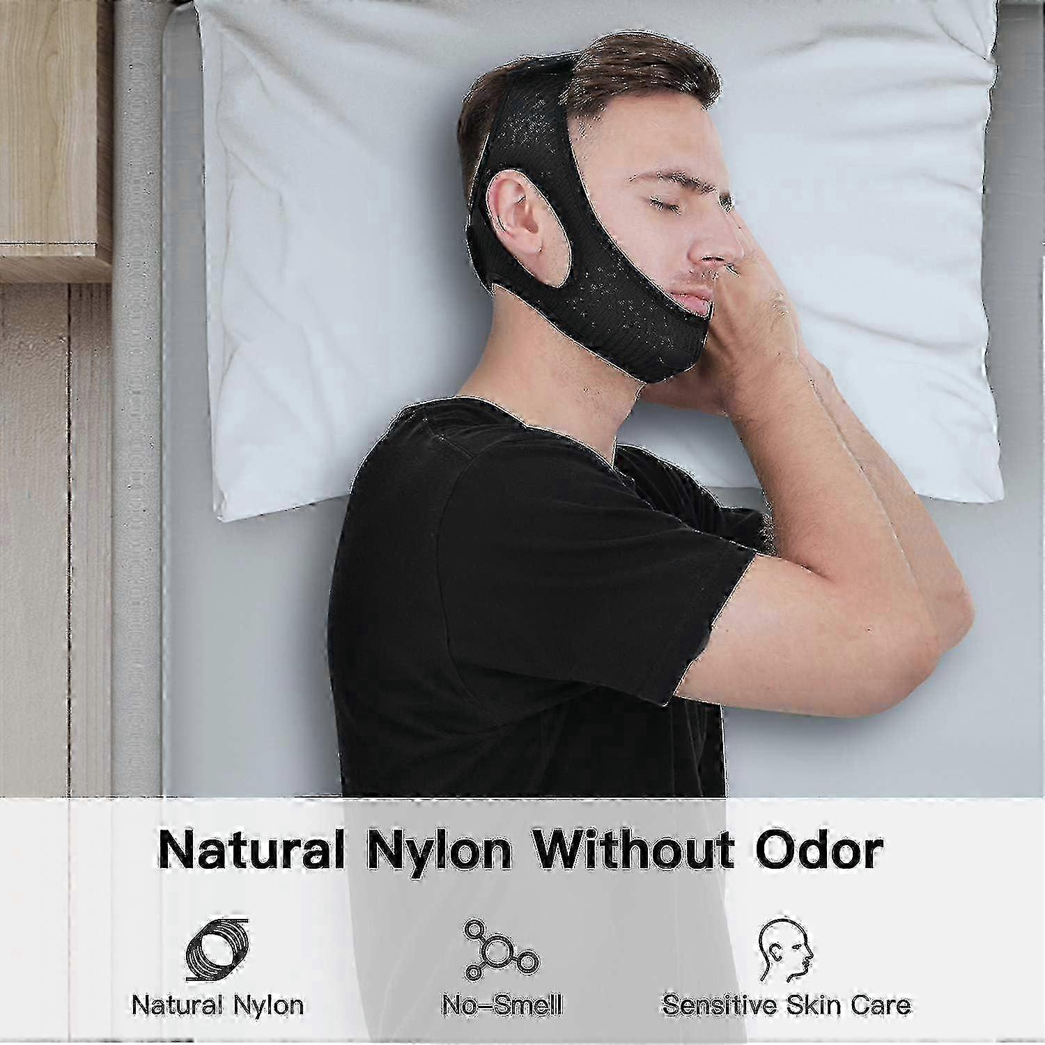 Anti Snore Chin Strap [upgraded 2023], Vosaro Snoring Solution Effective Anti Snore Device, Adjustable And Breathable Stop Snoring Head Band For Men & Women — image 2