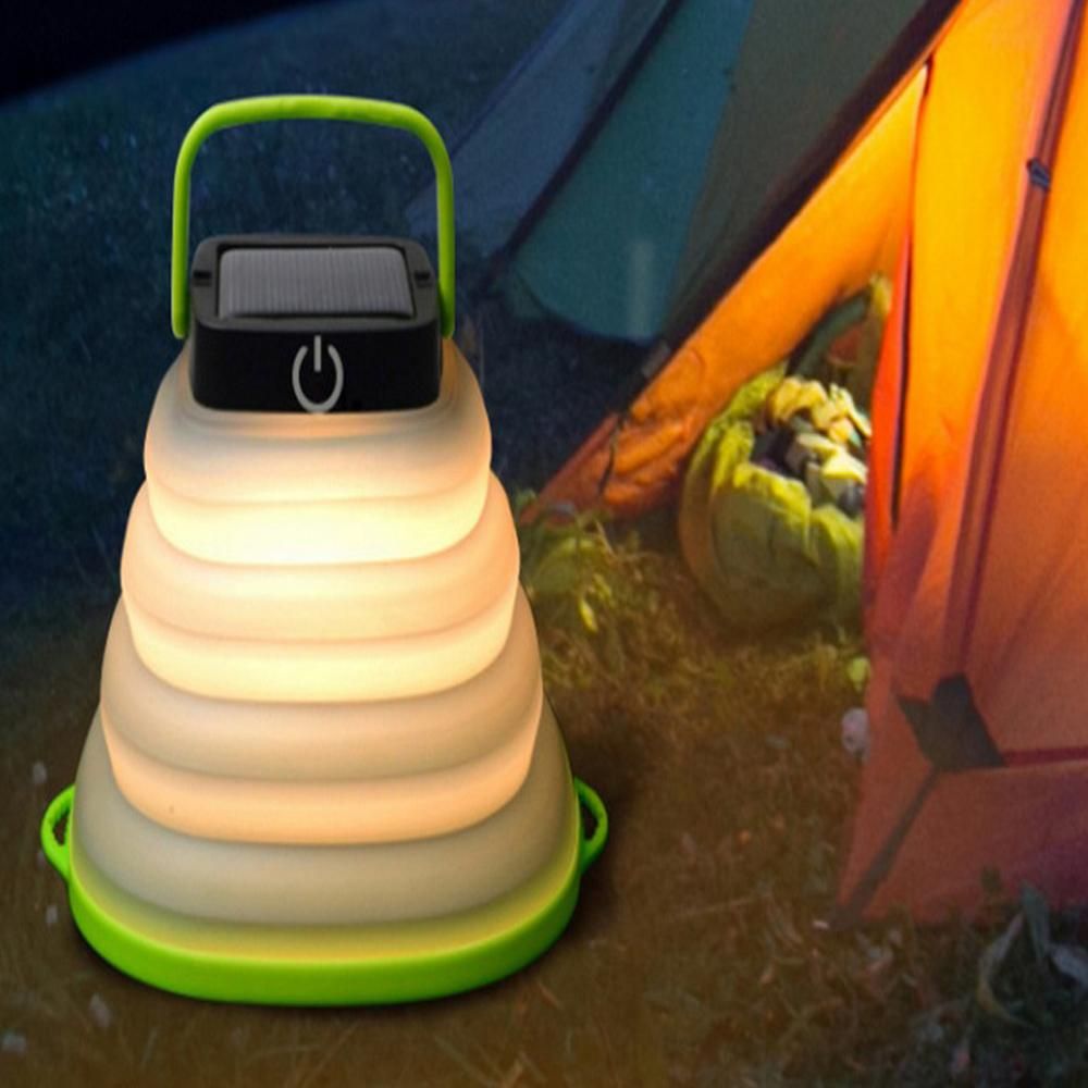 2Pcs Collapsiable Solar Lamp -Black and Green โ image 3
