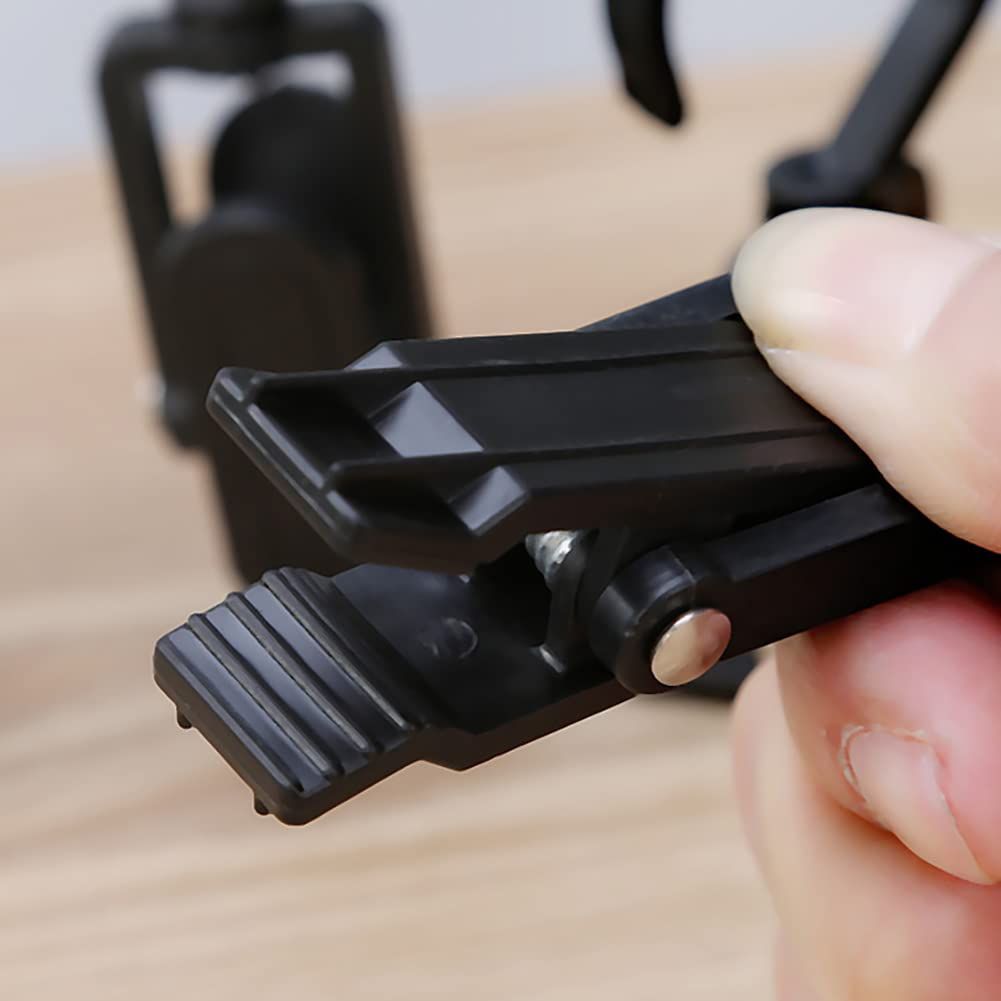 10 Pcs Plastic Portable Swivel Hook Multi Functional Clips Rotating Hanging Laundry Hook Curtain Clips Black β image 4