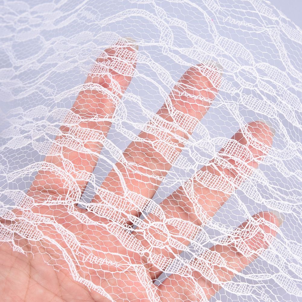 10 Yard Long Wedding Party Decoration Table Runner Chair Sash Floral Lace Tulle Roll (White) โ image 2
