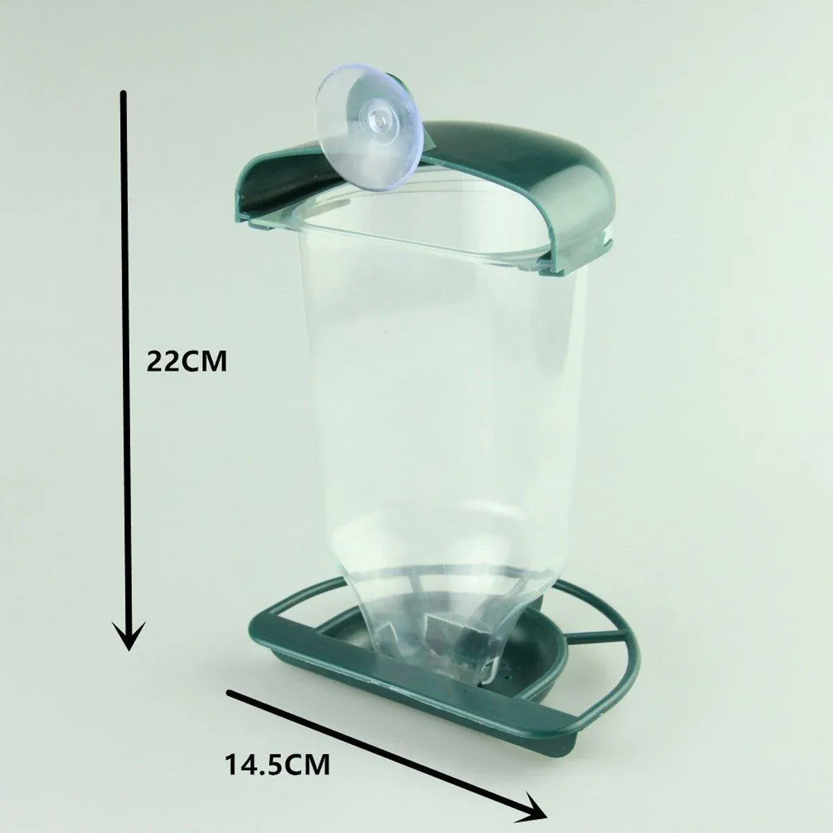 Clear Plastic Automatic Bird Feeder Suspended Suction Cup Feeder with Cover โ image 3