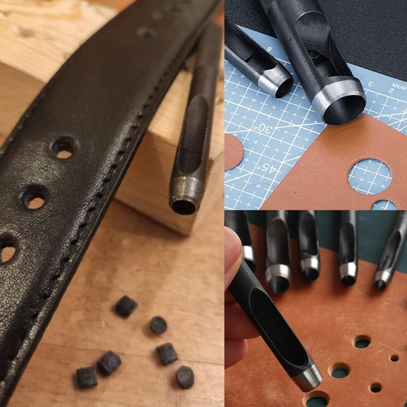 10 mm Round Hole Punch, Hollow Cutter High Carbon Steel Leather Punch Tools for Paper Plastics Canvas Belt Bags DIY Making — image 2