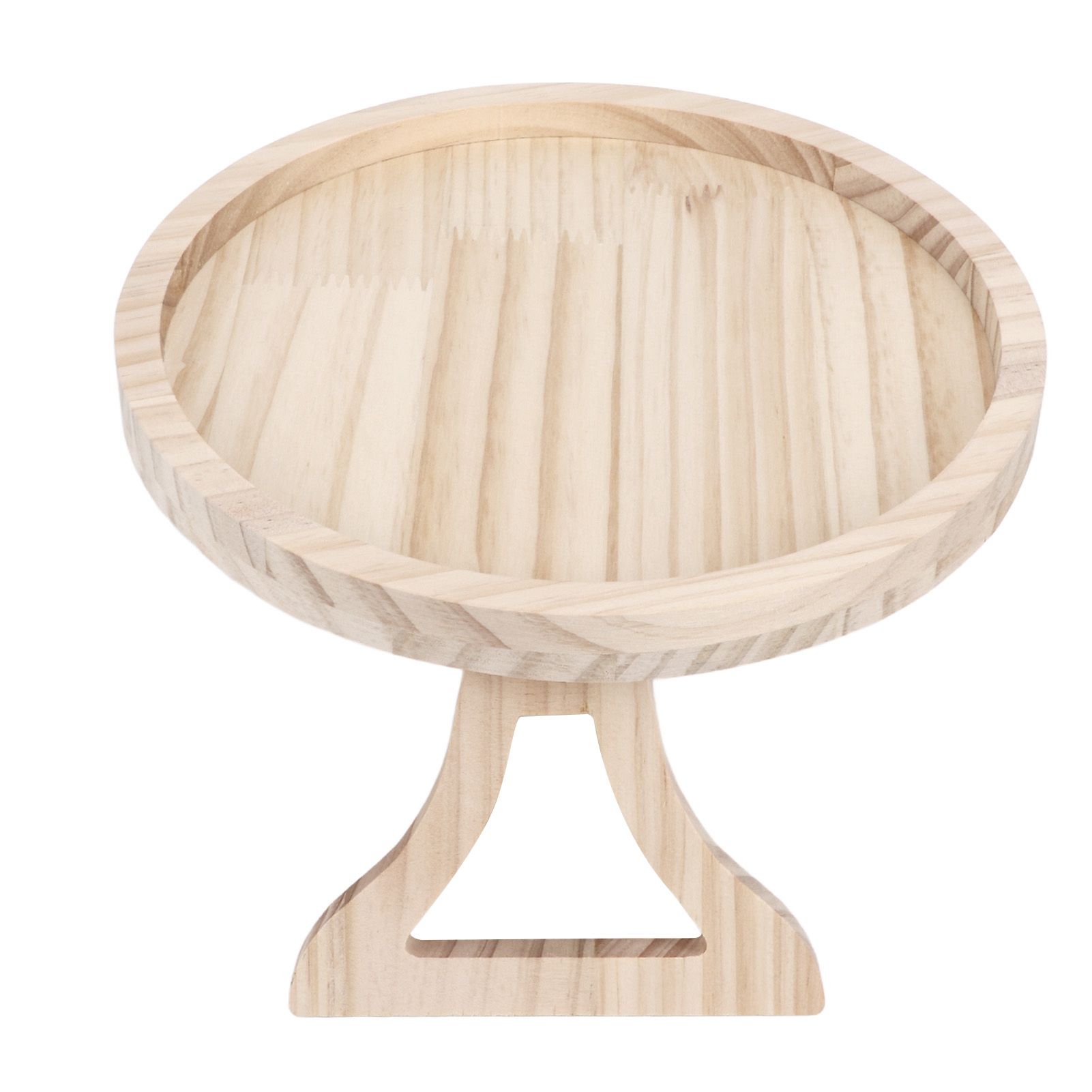 Clip On Tray Natural Bamboo 9.8in Round Home Couch Sofa Armrest Clip Tray Table for Snack Coffee Tee Remote Control 25cm/9.8in โ image 6