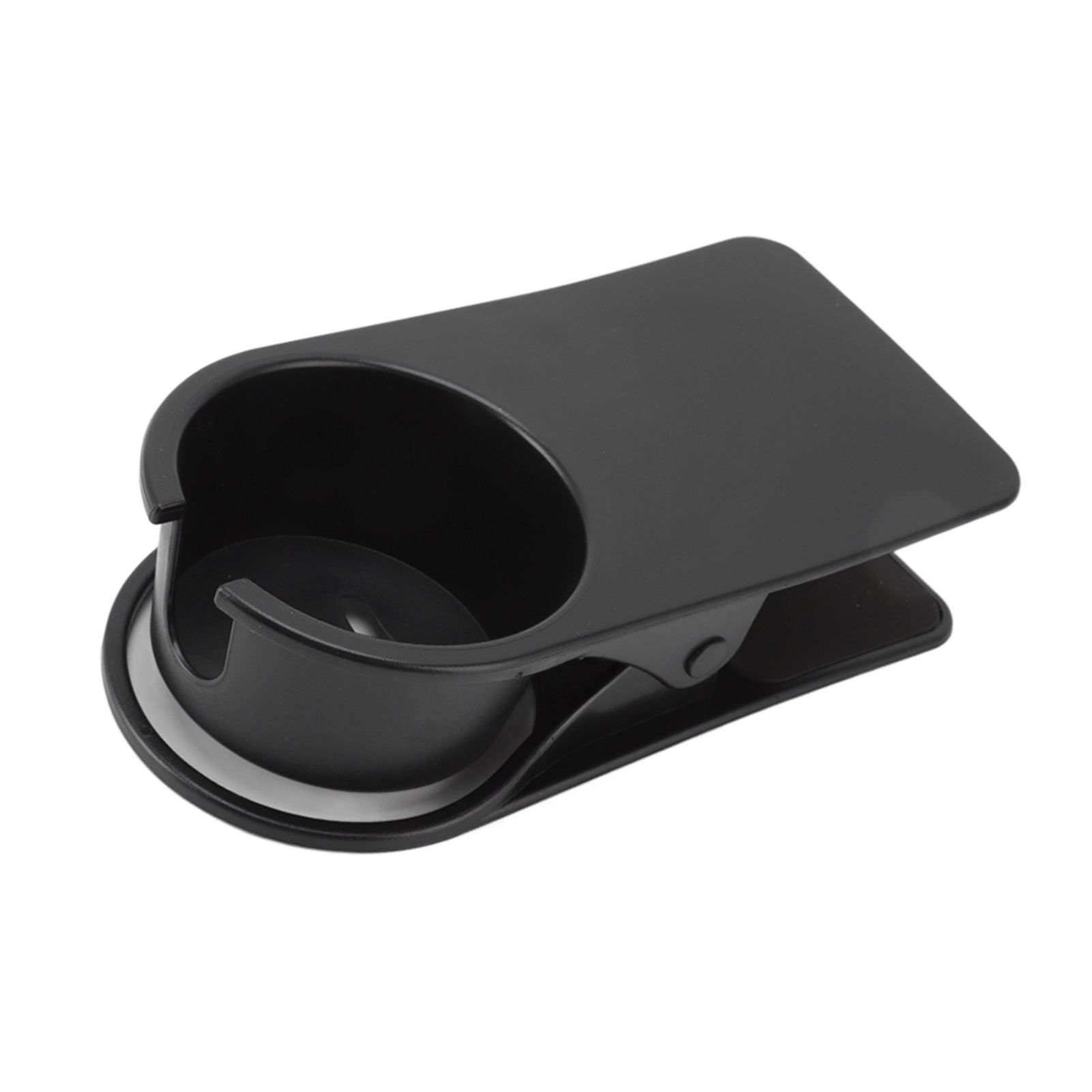Cup Holder Clip Desk Side Glass Mug Bottle Clamp Stand Plastic for Home Office Storage Black — image 5
