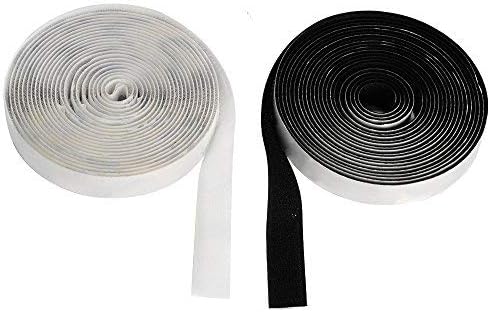 16 Feet Length 0.75 Inches Width Hook and Loop with Strong Self Adhesive Interlocking Strip, Mounting Tape Heavy Duty Adhesion Fastener (White) — image 5