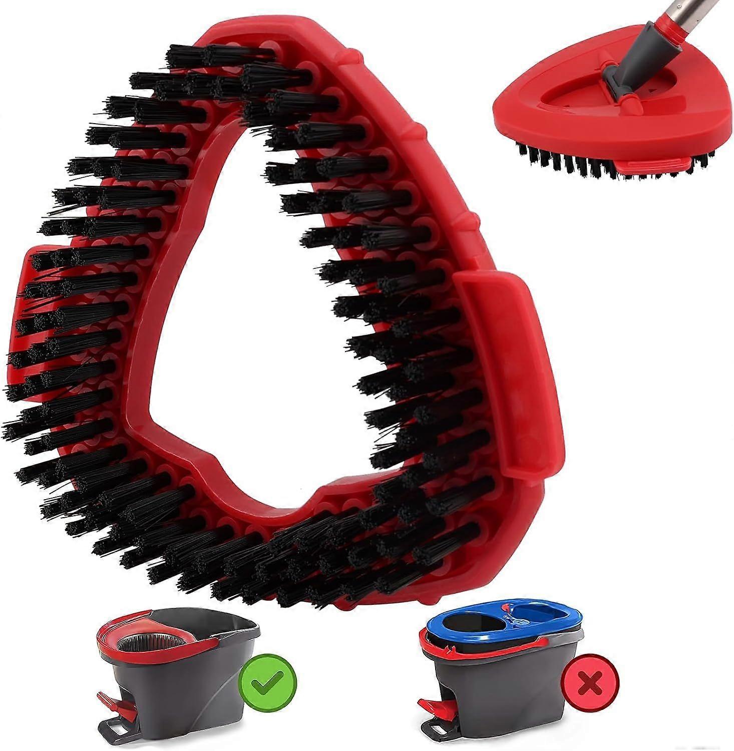 Mop Heads Replacement Scrubbing Brush Mop Head for Vileda Turbo Spin Mop, Hard Bristle Carpet Brush Cleaning Brush for Bathroom Garage Kitchen1x Brush 1x Brush