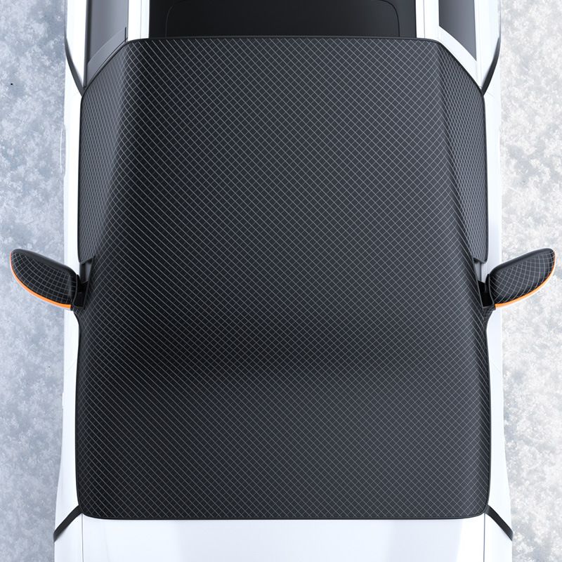 Car Windshield Cover for Ice and Snow, Automotive Windshield Snow, Ice, UV, Frost Removal Wiper & Mirror Protector with (Orange Strip) — image 5