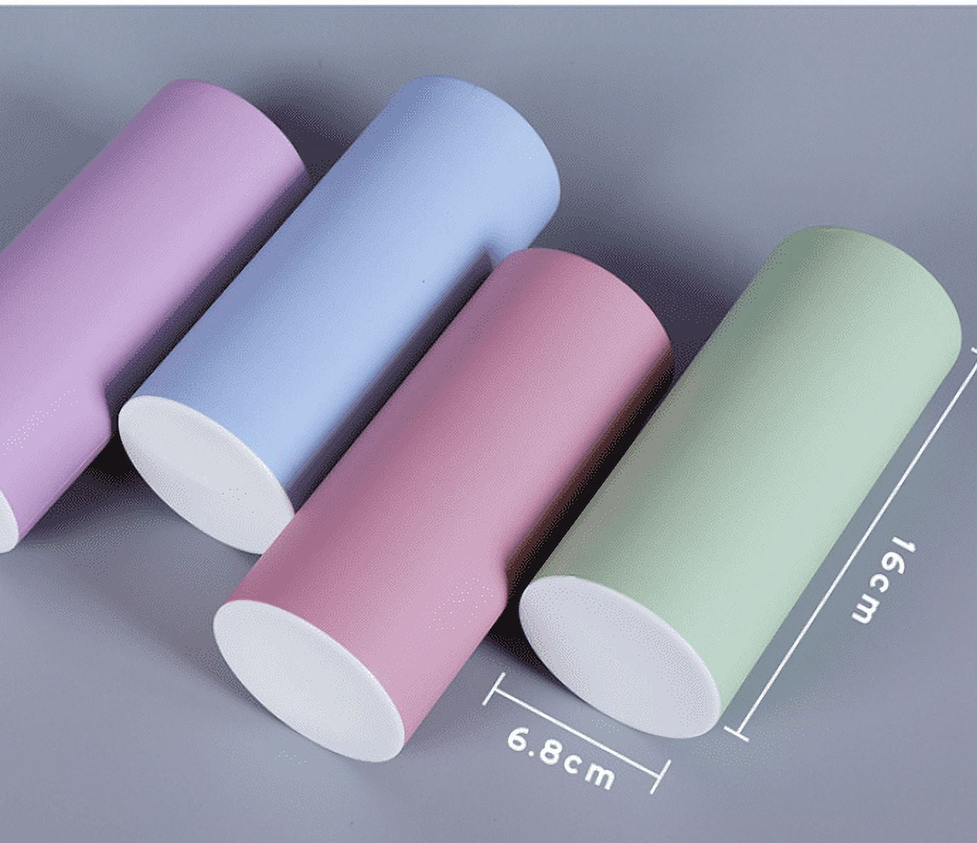 Car Tissue Holder with Facial Tissue Car Tissue Travel Cylinder Tissue Decorative Tissue Round Tissue Box Disposable Facial Tissue for Car Bathroom, A Green — image 3