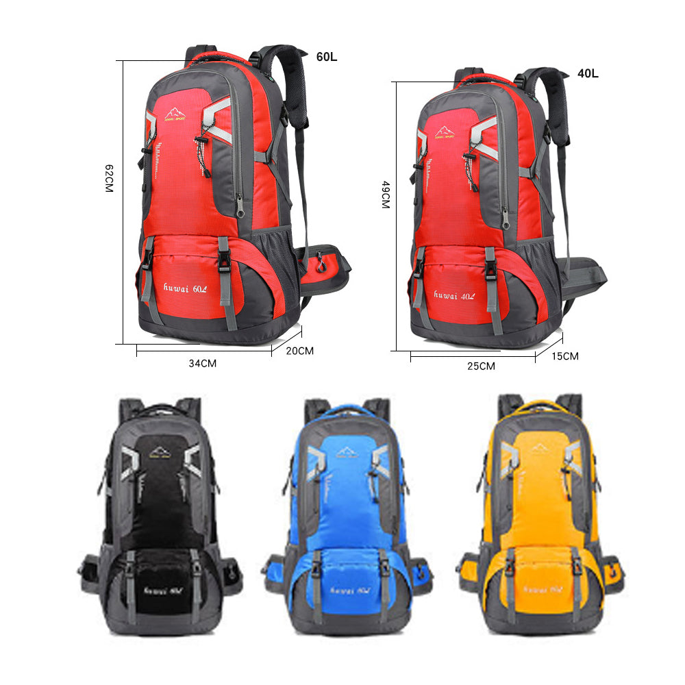 60L Waterproof Outdoor Hiking Backpack Camping Outdoor Trekking Bag(Yellow) โ image 2