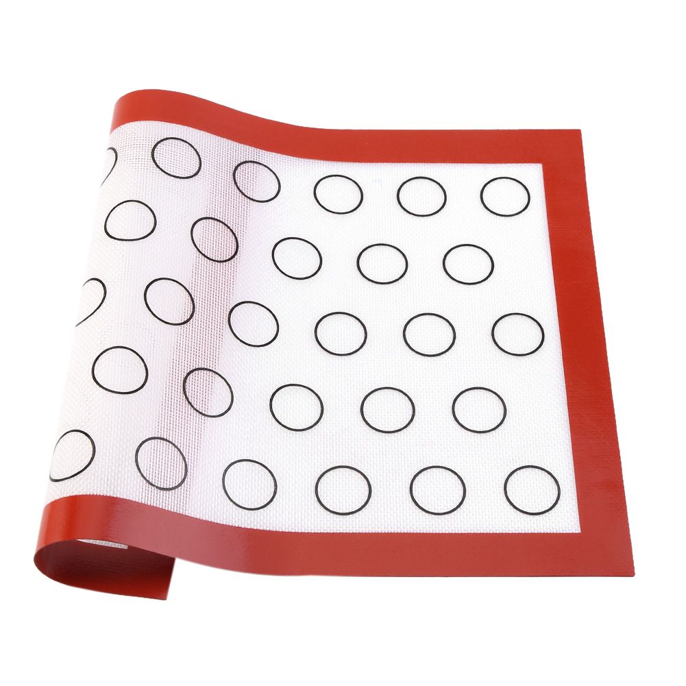 Nonstick Silicone Baking Mat Oven Pastry Liner Macaron Cake Cookie Sheet Kitchen (Red) — image 3