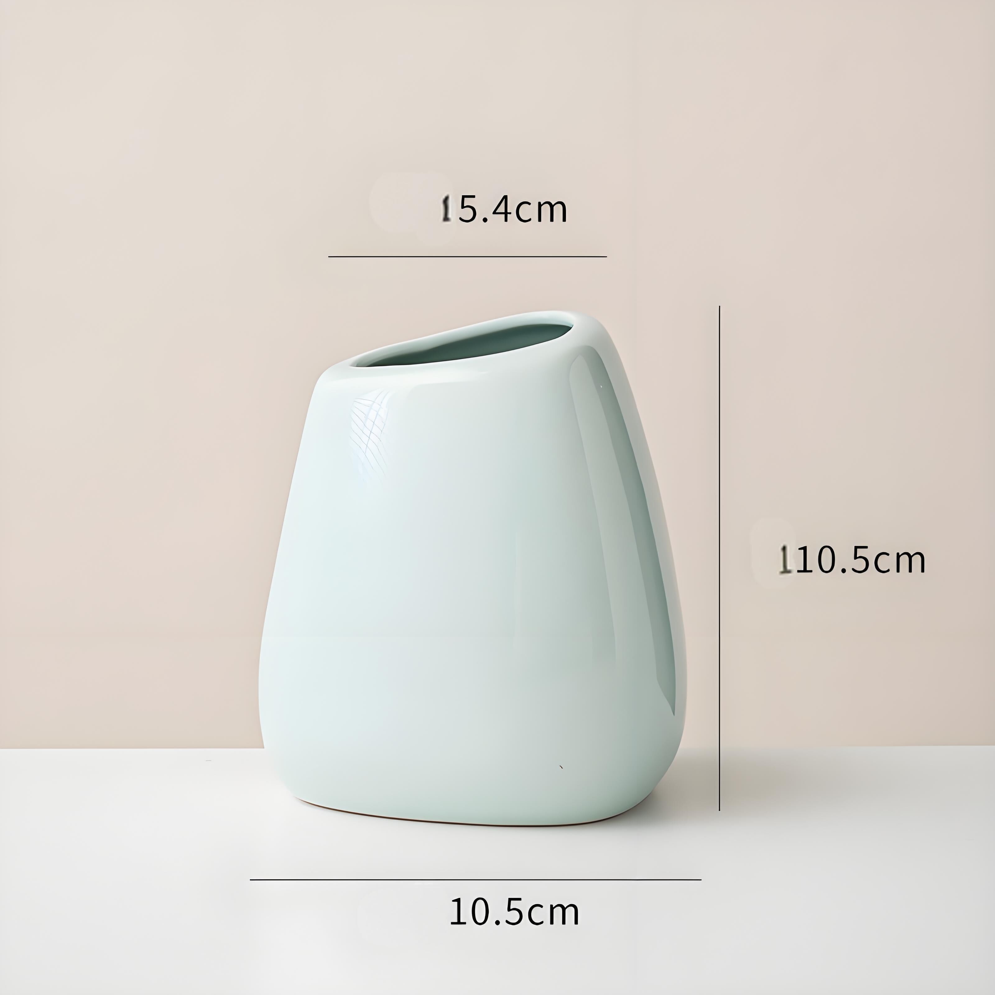 Modern Ceramic Vase Set (3-Piece): Minimalist Home Decor for Living Room Flower Arrangements (Blue) | Other Styles Available in Store — image 2