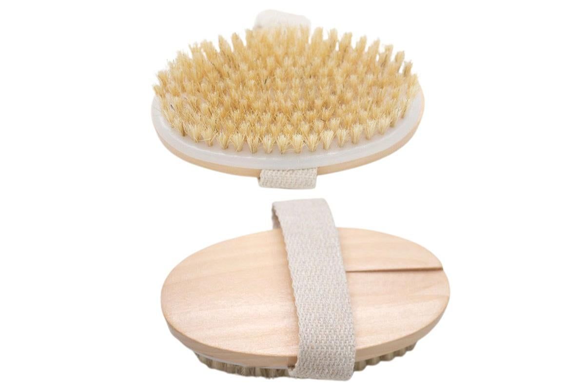 2 Pieces Long Handle Back Shower Brush with Detachable Hand Strap — image 3