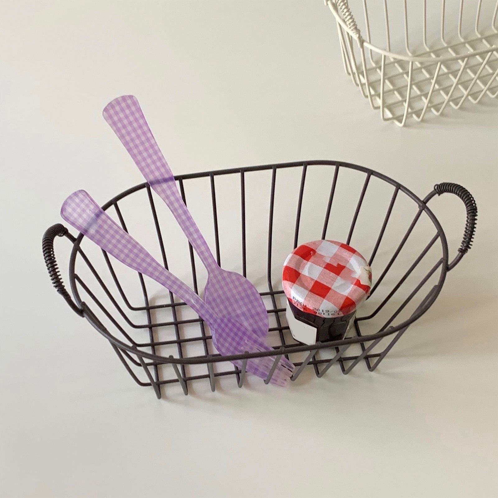 Wire Baskets Iron Handhold Storage Bins for Kitchen Cabinets Pantry Bathroom Laundry Room Refridge Black — image 5