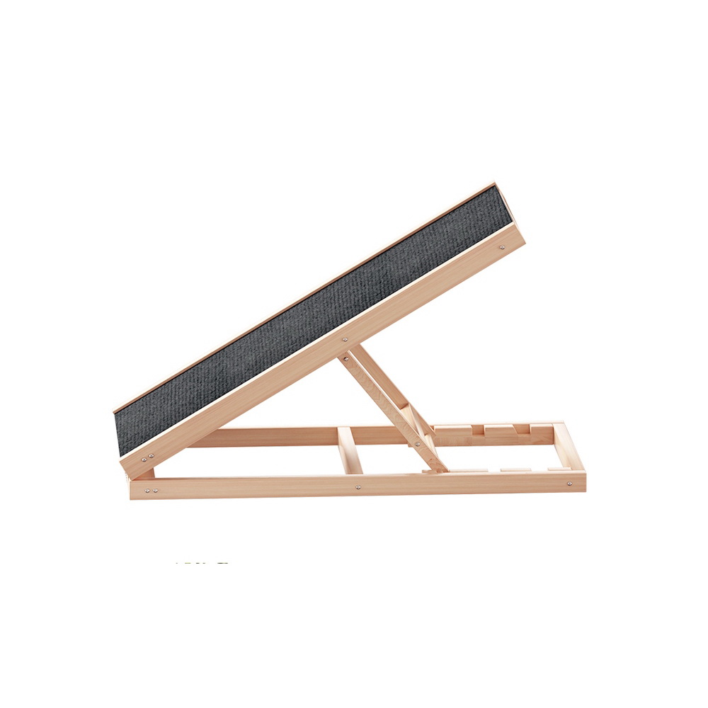 i.Pet Dog Ramp 70cm Adjustable Height Wooden Steps Stairs For Bed Sofa Car Foldable โ image 3