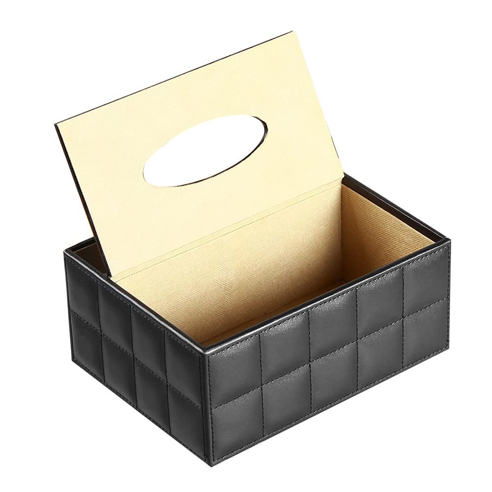 PU Leather Multifunction Rectangular Tissue Box Cover and Remote Control Caddy โ image 3