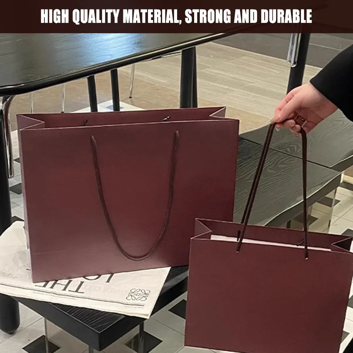 10PCS Clothing Gift Bags High-Quality Durable for Apparel Shopping Bag Packaging - L โ image 5