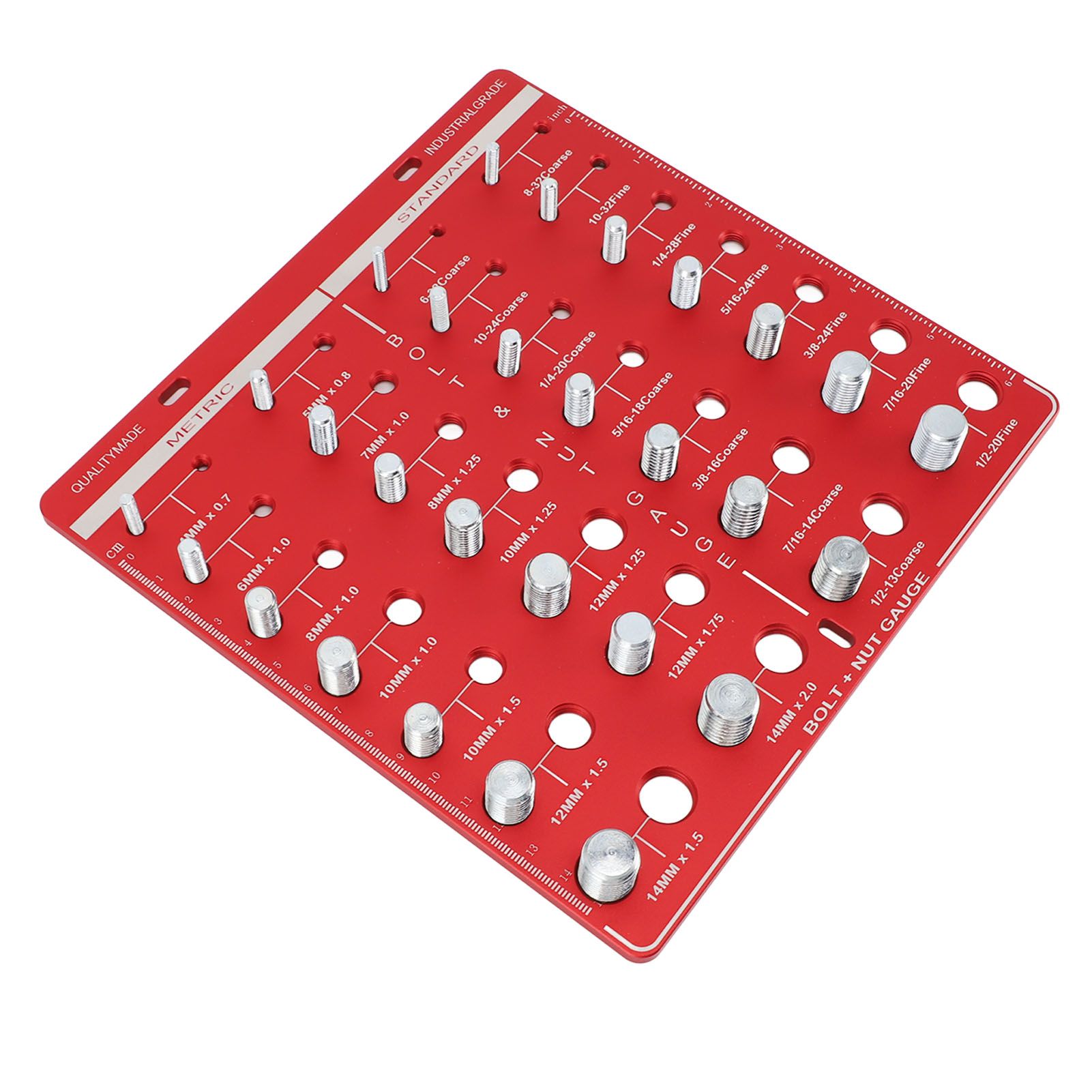 28 Hole Bolt Nut Identifier Gauge Metric Aluminum Alloy Nut Bolt Thread Checker for DIY Buffs โ image 5