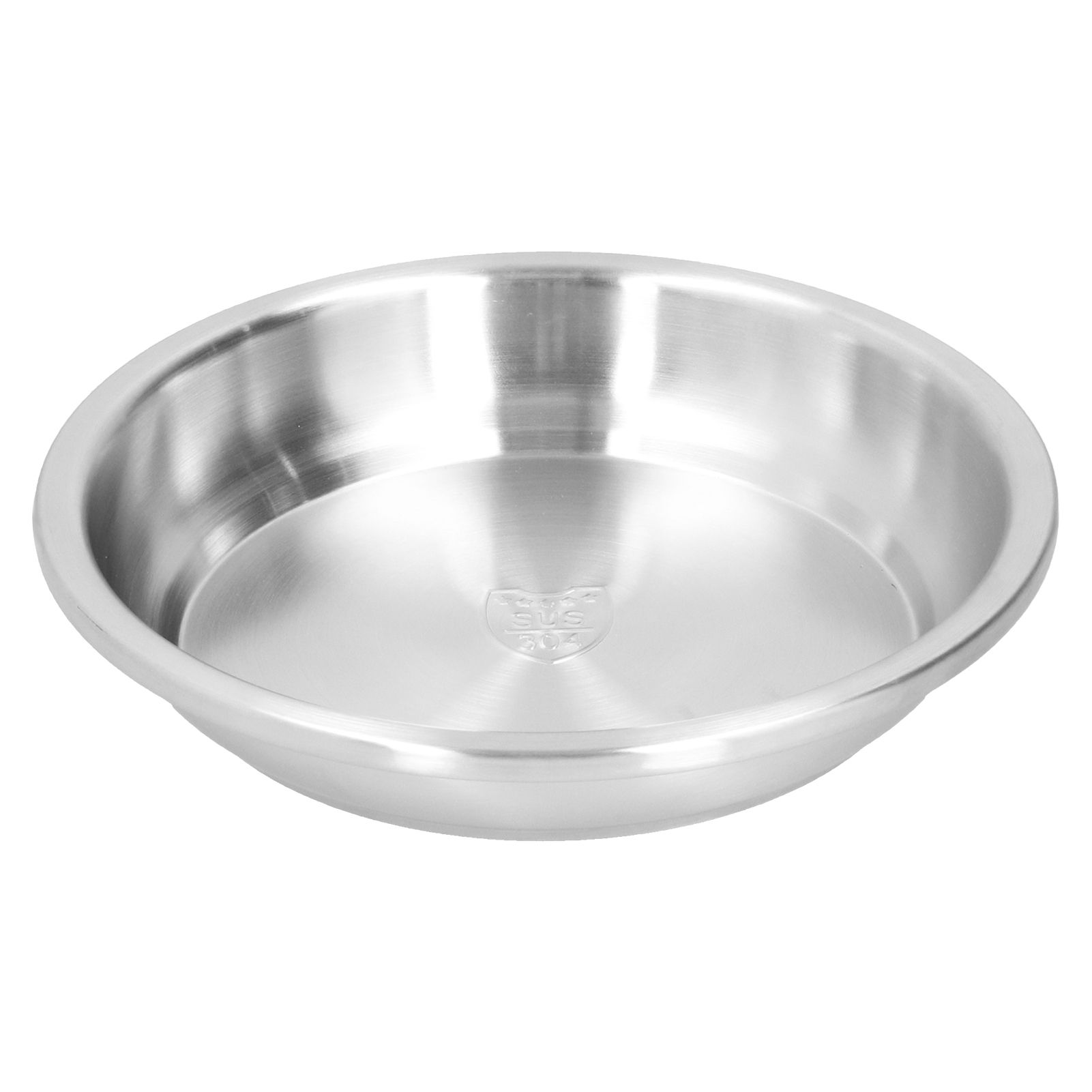 Deep Plate Stainless Steel Heavy Duty Salad Soup Serving Dish Tableware for Home Kitchen24cm
