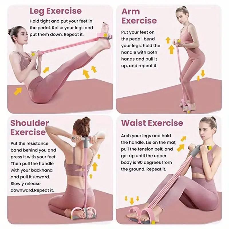 Multifunctional Foot Pedal Resistance Band Home Fitness Pulling Rope Exerciser - Green โ image 6