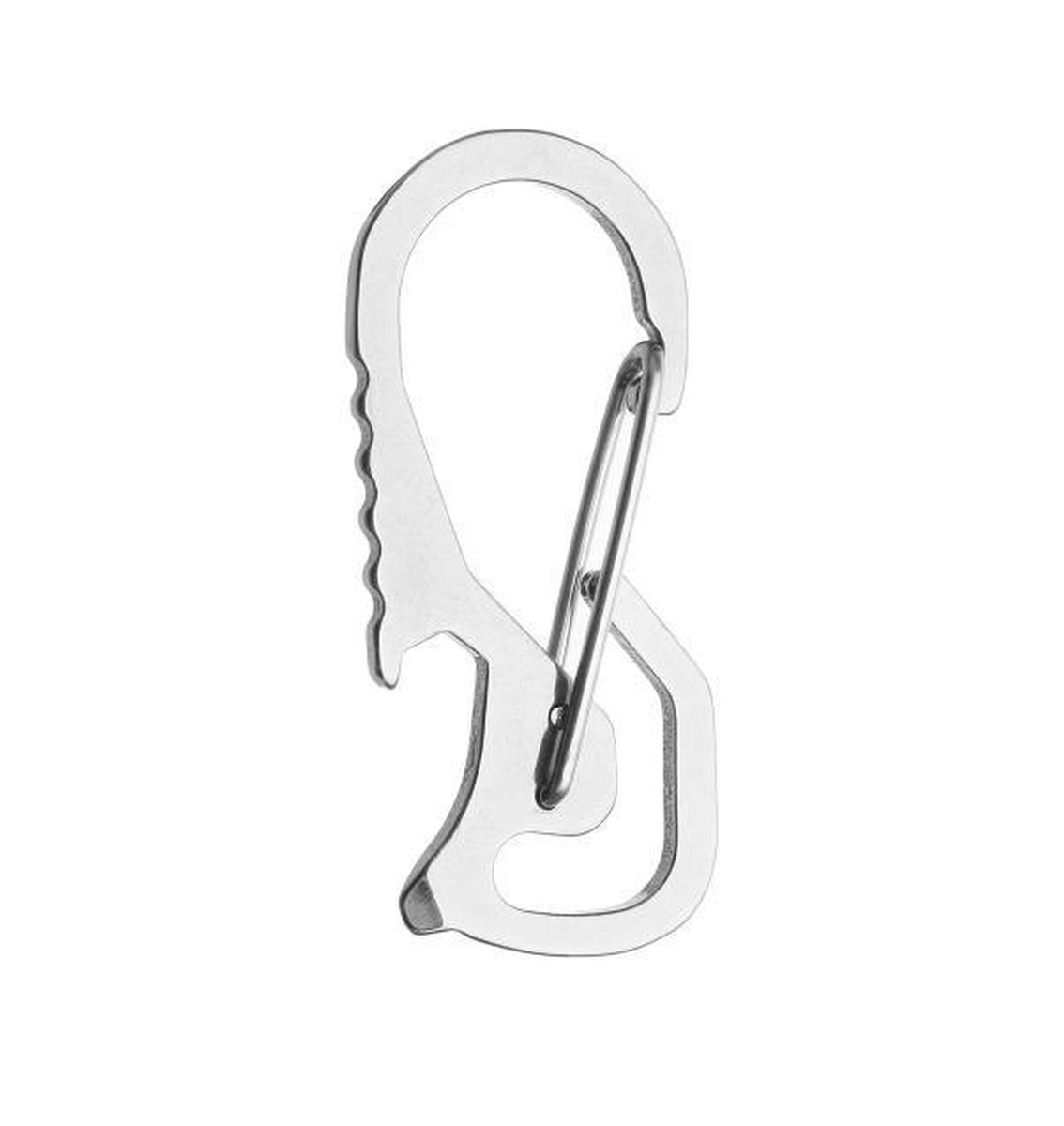 Carabiner / keychain with bottle opener - Silver — image 2