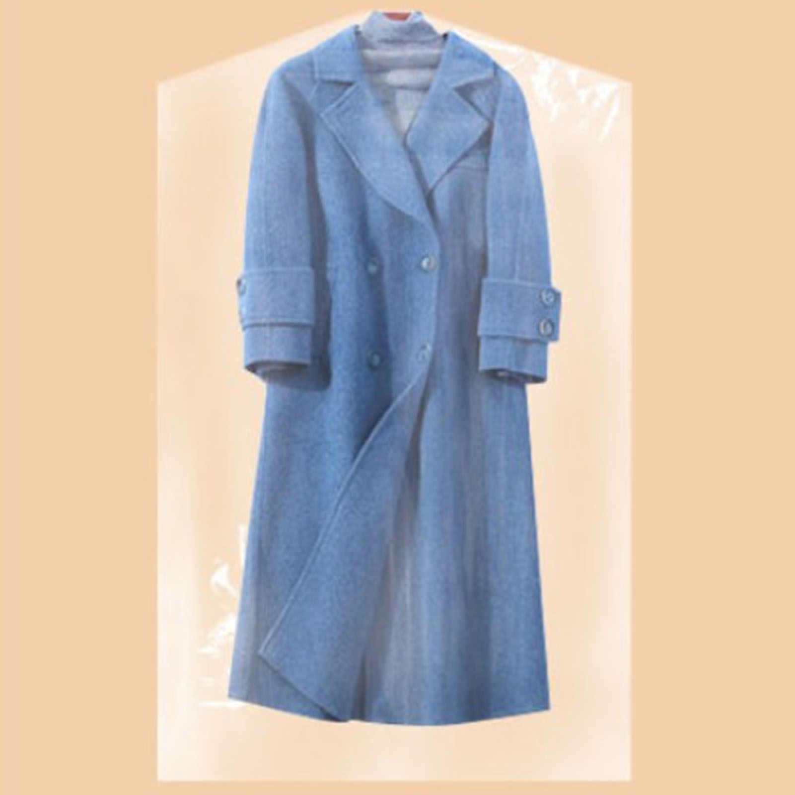 100 Pcs Hanging Garment Bag Single Use Dustproof 60x120cm PE Material Semi Transparent Hanging Suit Bag โ image 5
