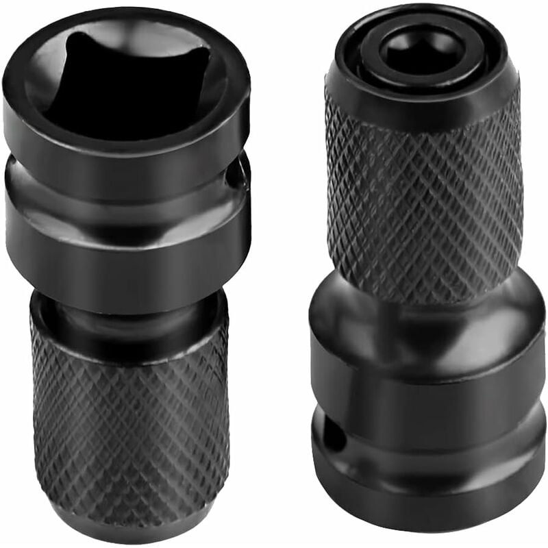 Impact Socket Driver Bit, 1/2" Square To 1/4" Hex Socket Adapters