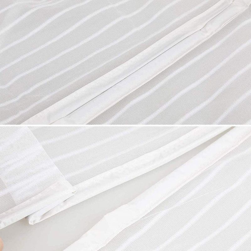 Magnetic Door Screens - 80x210 cm Self-Closing - High-Density Insect Mesh - No Drilling Required - White — image 4